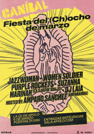 Icat Casa Babylon: Fiesta del (ch)ocho de marzo hosted by Amparo Sánchez| Jazzwoman + Women Soldier + Purple Rockets +  Amparo Sánchez + Marinah  + Suzanna + Dj Laia