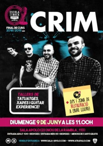 Escola de Rock Festival | Final de curs + Crim