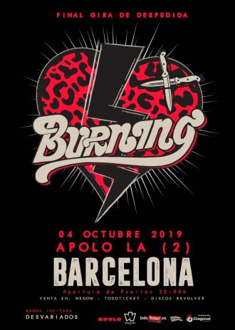 Burning + Desvariados | Gira de comiat