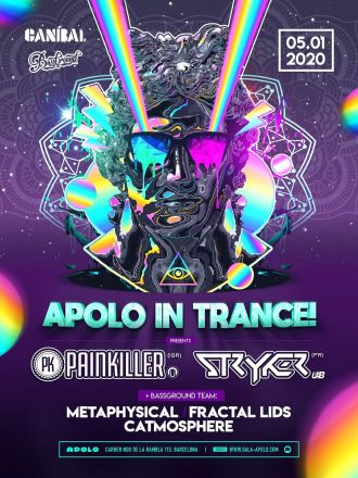 Canibal Soundsystem: Apolo in Trance | Painkiller + Stryker + Bassground