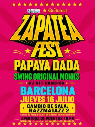 (VENUE CHANGE) Zapatea Fest: Papaya Dada + Swing Original Monks